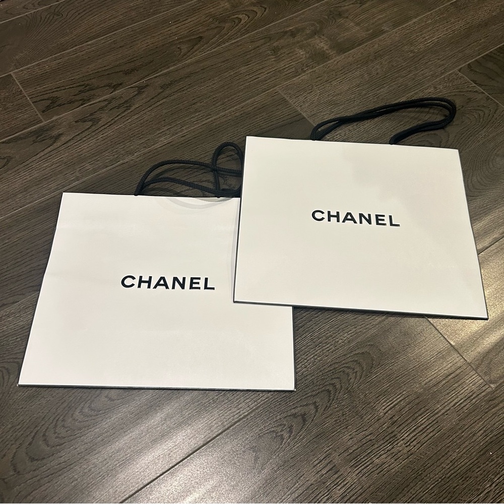 Chanel Beauty Cosmetics Paper Bags x2